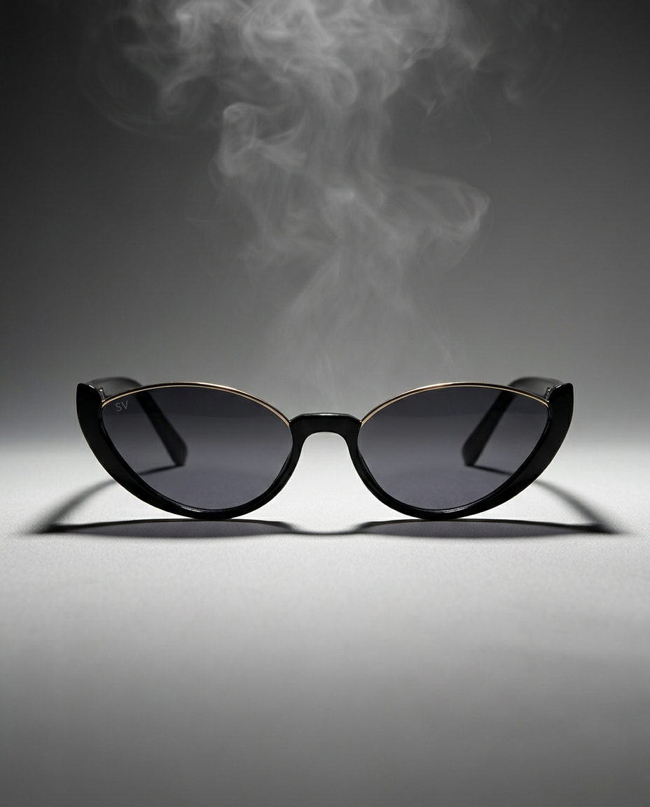 Okulary Sienna Black / Gold Brow